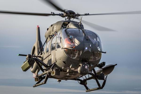 An H145M Helicopter For The Hungarian Air Force, Equipped With The Hforce Weapons Management System